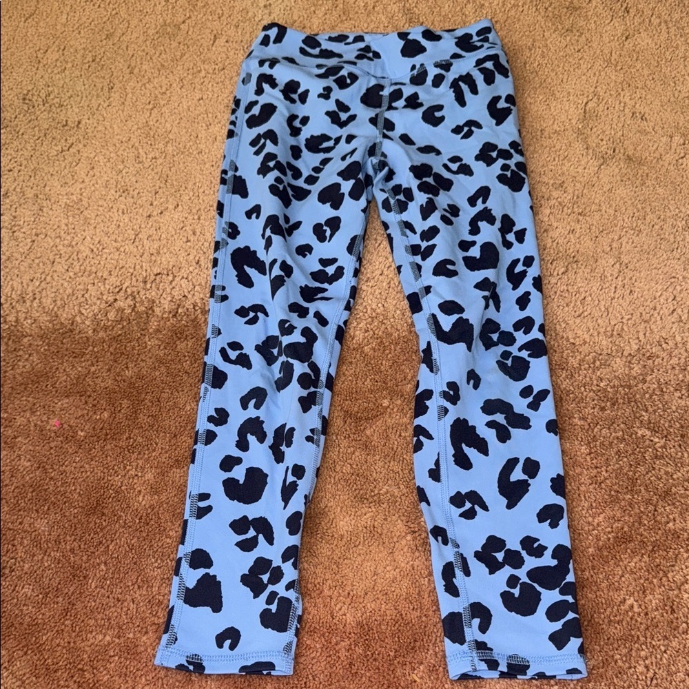 Zella Kids Blue Leopard Print Leggings